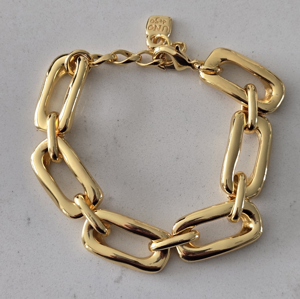 Uno De 50 • ABANADO • Gold Plated Link Bracelet